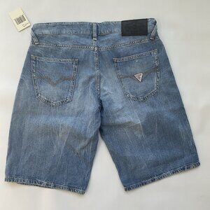Guess Men's Faded Blue Denim Short Size 29